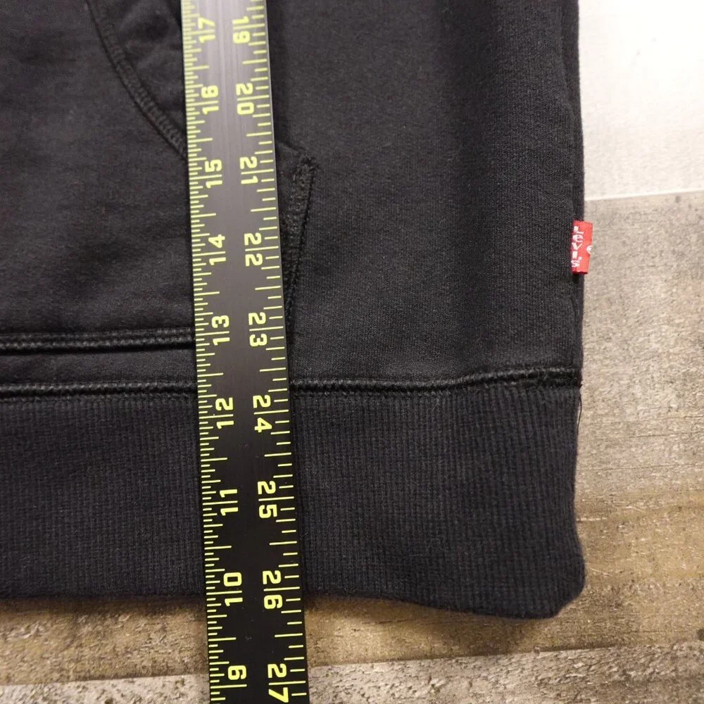 Levi’s Logo Hoodie Men’s Large Black Pullover‎ Streetwear